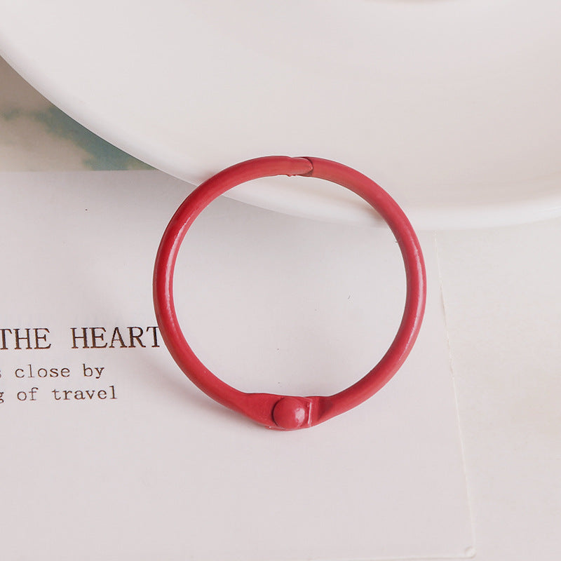 Wholesale DIY Macaron Color 30mm Metal Paint Open Ring Piece